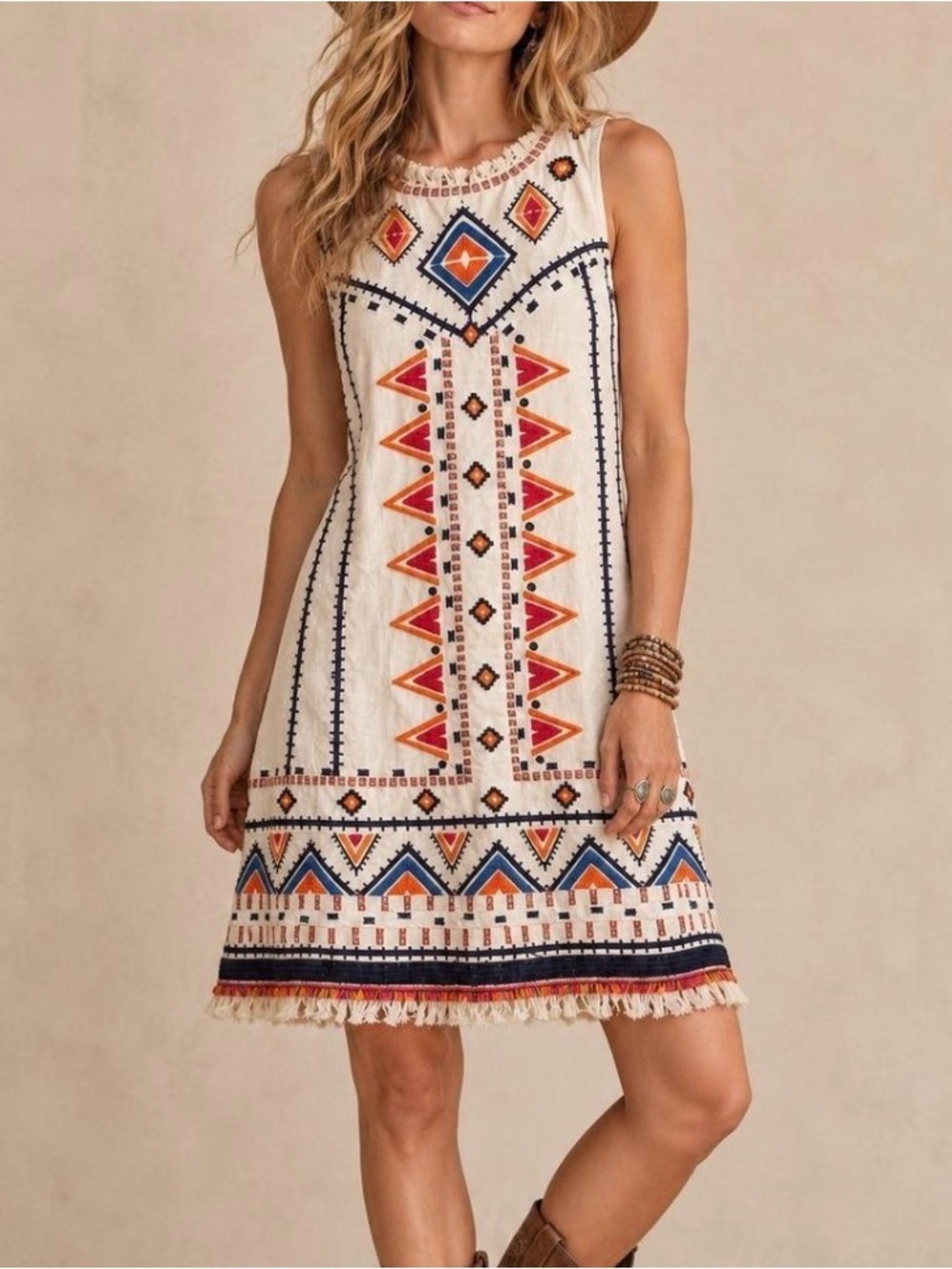 Akemi + Kin, Embroidered Sleeveless Shift Dress sz 4P